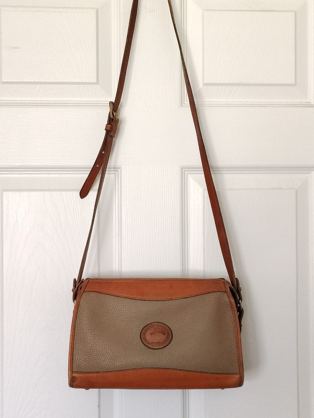 Vintage Dooney & Bourke All-Weather Leather Zip Crossbody Bag - AS IS